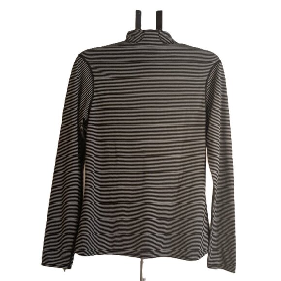 Patagonia Women’s Capilene 2 Top 1/2 Zip Black White Stripe Pullover Size XL - Picture 3 of 15